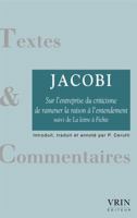 Sur l'Entreprise Du Criticisme de Ramener La Raison a l'Entendement: Suivi de la Lettre a Ficht 2711622436 Book Cover