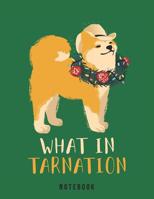 What In Tarnation Notebook: Cowboy Dog Wearing Christmas Wreath as Collar 1082475807 Book Cover