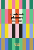 Colorful Stripes Weekly & Monthly Academic Planner 26-27: Small Hardback Modern Design | Semester Timetable, To-Dos & Priorities 1923730061 Book Cover