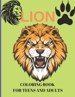 LION COLORING BOOK FOR TEENS AND ADULTS: Pages 100 ( Sheets 50 ), - 50 unique illustrations, no repeats! B0CTKYPMRQ Book Cover