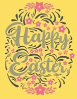 Happy Easter: Ideal Gift For An Easter Basket, Quad Ruled Composition Books (Quad Ruled 5 Squares Per Incch, 8.5-x-11, 110-pages) Diaries 1656779412 Book Cover