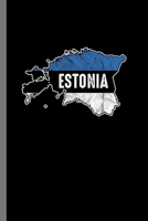 Estonia: Patriotic Estonian Estonia Flag Nationalism Gift (6"x9") Dot Grid notebook Journal to write in B07Y4JLPKT Book Cover
