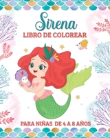Sirena Libro de Colorear para Niñas de 4 a 8 años: 49 Diseños Fáciles con Sirenas, Delfines y Caballitos de Mar (Spanish Edition) B0CTCFF7L5 Book Cover