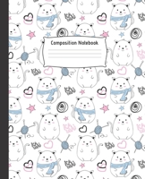 Composition Notebook: Cute College Ruled Line Paper Notebook Perfect size for your School Bag High quality paper Multipurpose School Workbook for Teens or Kids Students PRETTY DOG AND HEART DESIGN 1692560603 Book Cover