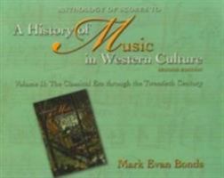 Anthology of Scores Volume II for History of Music in Western Culture 0205927963 Book Cover