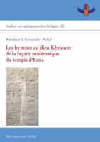 Les Hymnes Au Dieu Khnoum de la Facade Ptolemaique Du Temple d'Esna 3447109769 Book Cover
