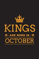 Kings are Born in October: Blank Lined Birthday Notebook 1698870965 Book Cover