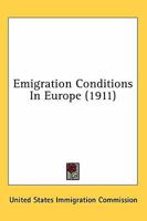 Emigration Conditions In Europe 1271163098 Book Cover