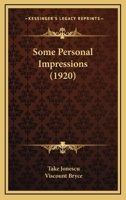 Some Personal Impressions 1165792869 Book Cover