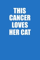 This Cancer Loves Her Cat Notebook: 100 College Ruled Lined Pages 1676860525 Book Cover