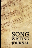 Song Writing Journal: Blank Lined And Manuscript Paper Notebook, Gifts For Guitarists, Musicians, Music Lovers, Enthusiasts, Teachers, Women and Men (6 x 9) 1677285966 Book Cover