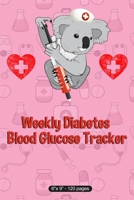 Weekly Diabetes Glucose Tracker: Cute Koala Bear Pink Diabetes Log for Girls - 120 Pages 1689248394 Book Cover