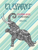 Coloring Animals Coloring Book - Easy Level - Elephant null Book Cover