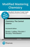 Modified Mastering Chemistry with Pearson Etext -- Access Card -- For Chemistry: The Central Science (18-Weeks) 0136780520 Book Cover