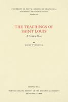 The Teachings of Saint Louis: A Critical Text 0807891169 Book Cover