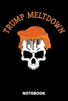 Trump Meltdown Notebook: 100 Lined Pages 6X9 Inches Sketchbook Diary Journal For Men And Women Christmas Or Birthday Gift For Him And Her Funny Gift Idea For Office For School 167355623X Book Cover