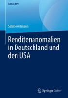 Renditenanomalien in Deutschland und den USA (Edition KWV) 3658238720 Book Cover