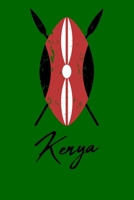 Kenya: Shield Emblem Worn Look 120 Page Lined Note Book 1657223922 Book Cover