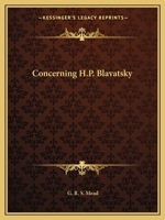 Concerning H.P. Blavatsky 1162561742 Book Cover