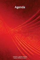 Calendrier / Agenda Perp�tuel Avec Puzzles Sudoku - Couverture Vagues Rouges (15 X 23 CM): 56 Semaines + 112 Sudokus 1542544157 Book Cover