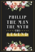 Phillip The Man The Myth The Legend: Lined Notebook / Journal Gift, 120 Pages, 6x9, Matte Finish, Soft Cover 1673655106 Book Cover
