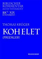 Biblischer Kommentar: Altes Testament 3788717831 Book Cover