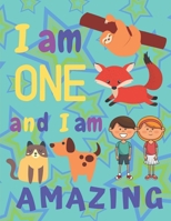 I am ONE and I am Amazing: I Am One and I Am Amazing Sketch Book for Kids  Various Framed Sketch Pages Some with Cats Dogs and Foxes  Other Pages Are Beautifully Framed 1696460425 Book Cover