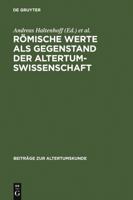 Römische Werte als Gegenstand der Altertumswissenschaft 3598778392 Book Cover