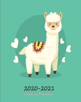 2020 - 2021 Weekly Planner: Alpaca & Llama Diary and Appointment Scheduling Book with To Do List US Edition - Alpaca Green 1673388477 Book Cover