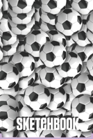 Football Sketchbook: Black and White Football Sketchpad With Border 6 x 9 in, 120 pages for drawing - for soccer sport lovers (kids, boys, children) 1692766376 Book Cover