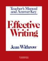 Effective Writing Teacher's manual: Writing Skills for Intermediate Students of American English 052131609X Book Cover
