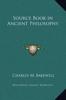 Source Book in Ancient Philosophy B00088FKLS Book Cover