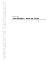 Cultural Business: Kultur mit Gewinn 3837056678 Book Cover