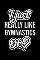 I Just Really Like Gymnastics Ok?: Christmas Gift for Gymnastics lover Funny Gymnastics Journal Nice 2019 Christmas Present for Gymnastics 6x9inch 120 pages 1702266354 Book Cover