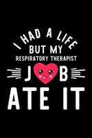 I Had A Life But My Respiratory Therapist Job Ate It: Hilarious & Funny Journal for Respiratory Therapist | Funny Christmas & Birthday Gift Idea for ... Therapist Notebook | 100 pages 6x9 inches 1704692911 Book Cover