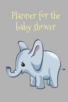 Planner for the baby shower: Grey and lemon elephant new arrival lined paperback jotter 1693343312 Book Cover