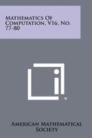 Mathematics of Computation, V16, No. 77-80 1258422867 Book Cover