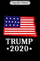 Composition Notebook: North Dakota For Trump 2020 Conservative Gift ND State Map Journal/Notebook Blank Lined Ruled 6x9 100 Pages 1712397443 Book Cover