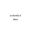 An obscenity of silence 149956726X Book Cover