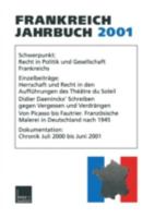 Frankreich-Jahrbuch 2001: Politik, Wirtschaft, Gesellschaft, Geschichte, Kultur 3810032409 Book Cover