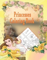 princess coloring book: princess coloring book for girls ages 3-9 B08JJKF1FJ Book Cover