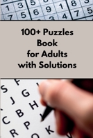 100+ Puzzle Book for Adults with Solutions: Easy Enigma Sudoku for Beginners, Intermediate and Advanced. 1801673411 Book Cover