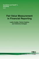 Fair Value Measurement in Financial Reporting (Foundations and Trends 1601988869 Book Cover