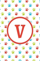 V: Monogrammed 2020 Weekly Planner For Dog Lovers - Cute Paw Print Pattern, January 2020 - December 2020 (6x9) 170208177X Book Cover