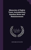 Memories of eighty years; autosketches, random notes and reminiscences 1340026317 Book Cover