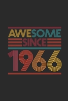 Awesome Since 1966: Graph Ruled Notebook / Journal (6 X 9 - 5 X 5 Graph Ruled) - Birthday Gift and Anniversary Gift for Women And Men 1699117594 Book Cover