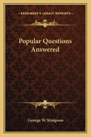 Popular Questions Answered 0548451672 Book Cover