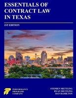 Essentials of Contract Law in Texas 1965482589 Book Cover