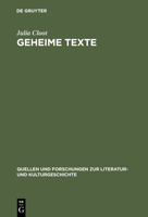Geheime Texte: Jean Paul Und Die Musik (Collection Histoire Et Traditions) (German Edition) 3110168952 Book Cover