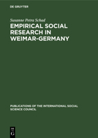 Empirical Social Research in Weimar-Germany 3111187993 Book Cover
